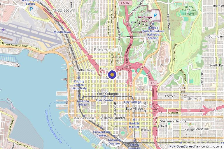 Map showing the location of Baja California Stem Cell Therapy in San Diego, CA