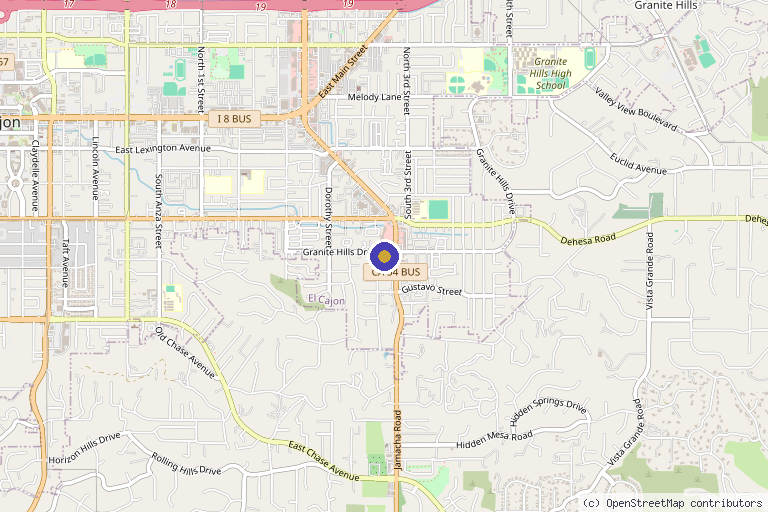 Map showing the location of Jenelle's Med Spa in El Cajon, CA