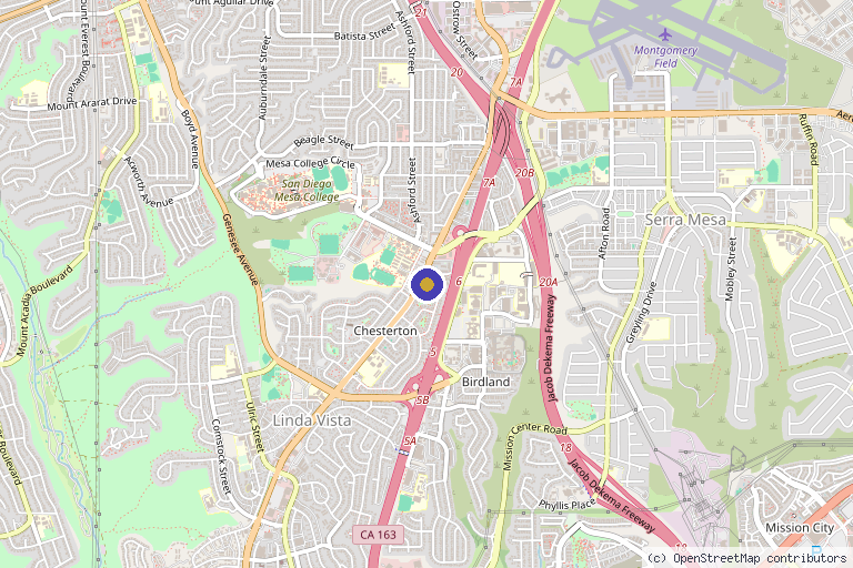 Map showing the location of Regenerative Medicine & Biologics in San Diego, CA