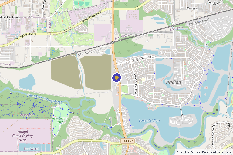 Map showing the location of I Love My Look Aesthetics (Viridian, Arlington Location) in Arlington, TX
