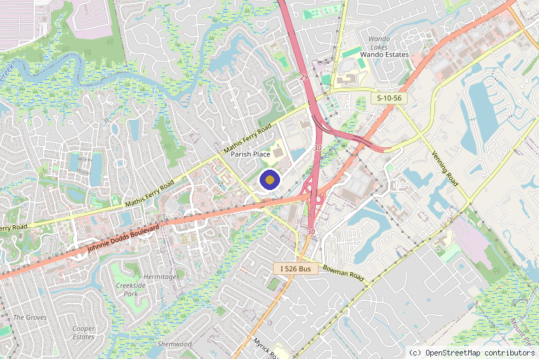 Map showing the location of Elite Healthcare Physical Medicine in Mt Pleasant, SC