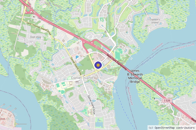 Map showing the location of Method Medical Center in Daniel Island, SC