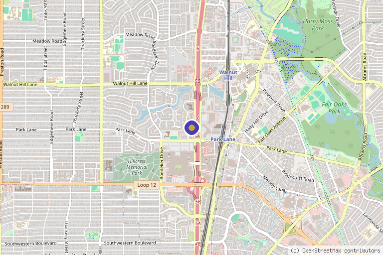 Map showing the location of Advanced Skin Fitness Medical Spa and CoolSculpting Center in Dallas, TX