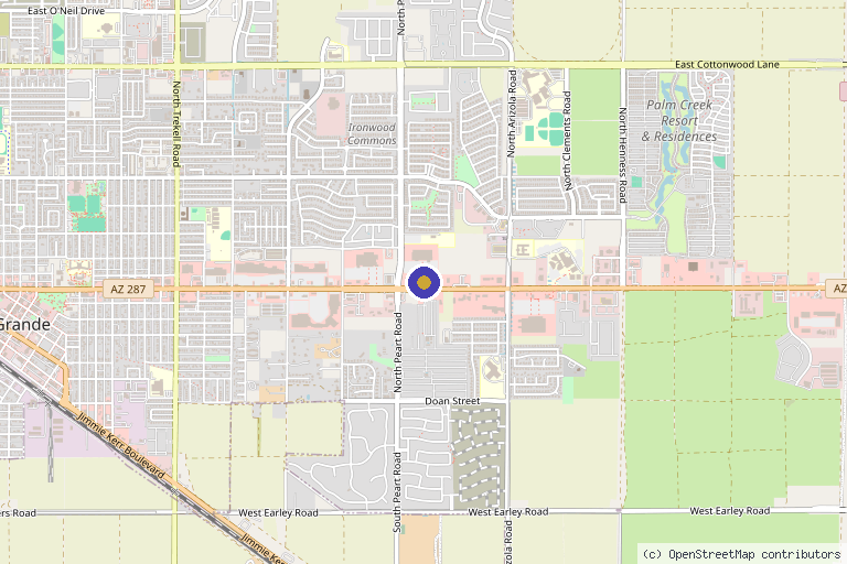Map showing the location of Revive Health and Wellness in Casa Grande, AZ
