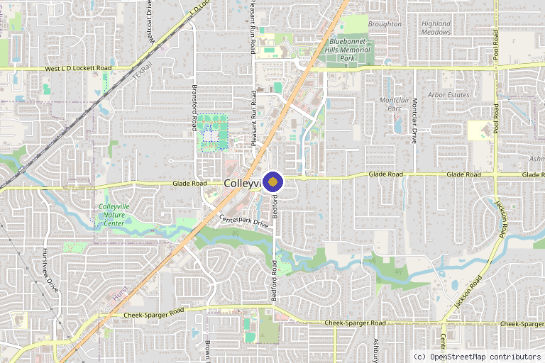 Map showing the location of DFW MEDICAL SPA in Colleyville, TX