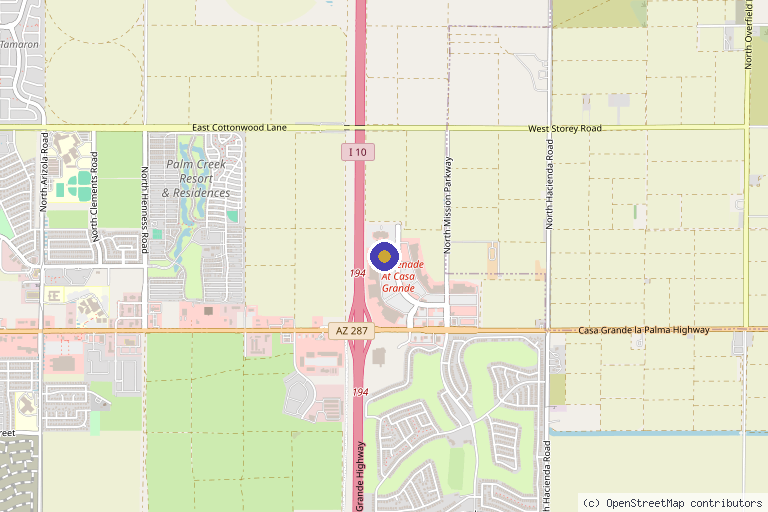 Map showing the location of Cloud 9 MedSpa - Best MedSpa in Casa Grande, AZ in Casa Grande, AZ