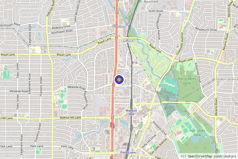 Map showing the location of Omni Sculpt MD in Dallas, TX
