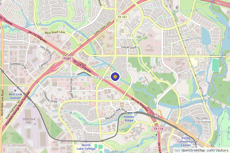 Map showing the location of Imaginique Med Spa in Irving, TX