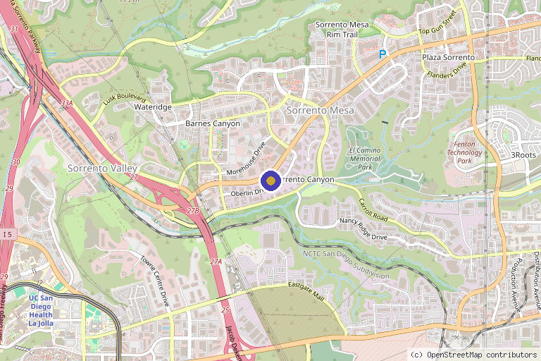 Map showing the location of Total Stem Cell in San Diego, CA