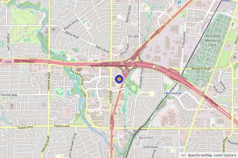 Map showing the location of D'Allure Medspa in Dallas, TX