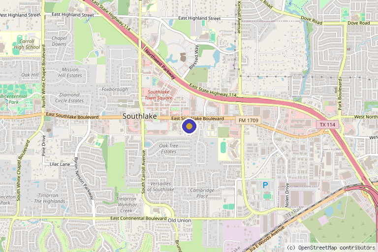 Map showing the location of Dr. Dennis Minotti II, DO in Grand Prairie, TX