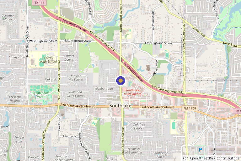 Map showing the location of Dr. J Regenerative Medicine in Irving, TX
