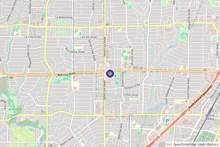 Map showing the location of KM MedSpa at Kalós & Muse in Richardson, TX