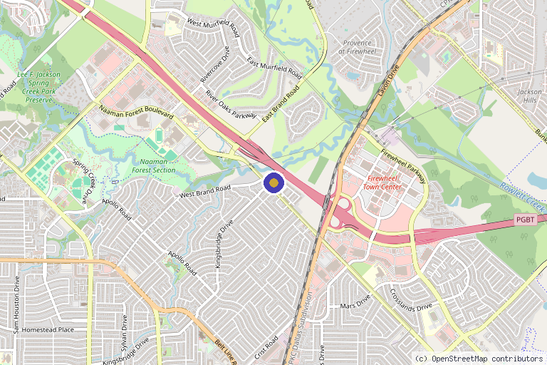 Map showing the location of Looks Rx Medical Spa in Garland, TX