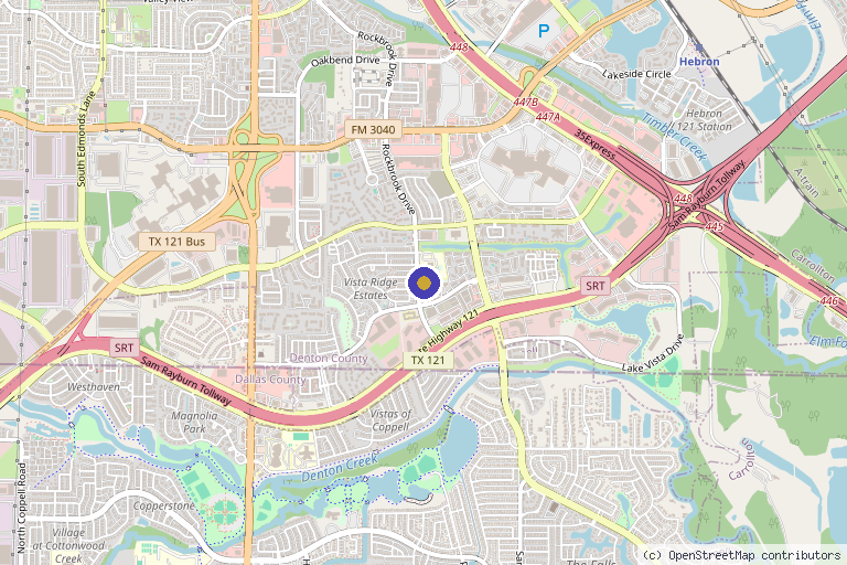 Map showing the location of Ultimate Image MedSpa in Lewisville, TX