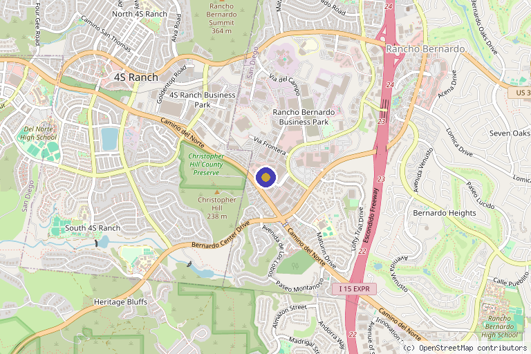 Map showing the location of Nucleus Biologics in San Diego, CA
