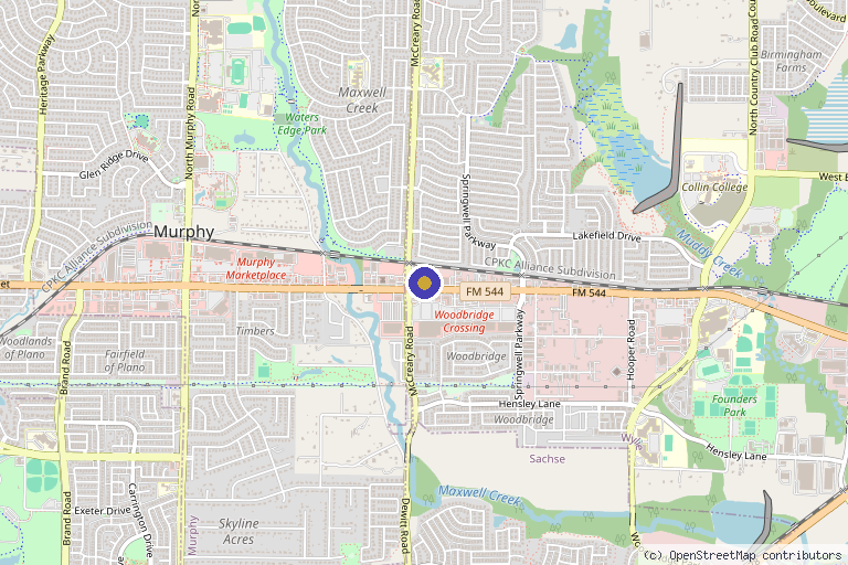 Map showing the location of Care Esthetix Med Spa in Wylie, TX