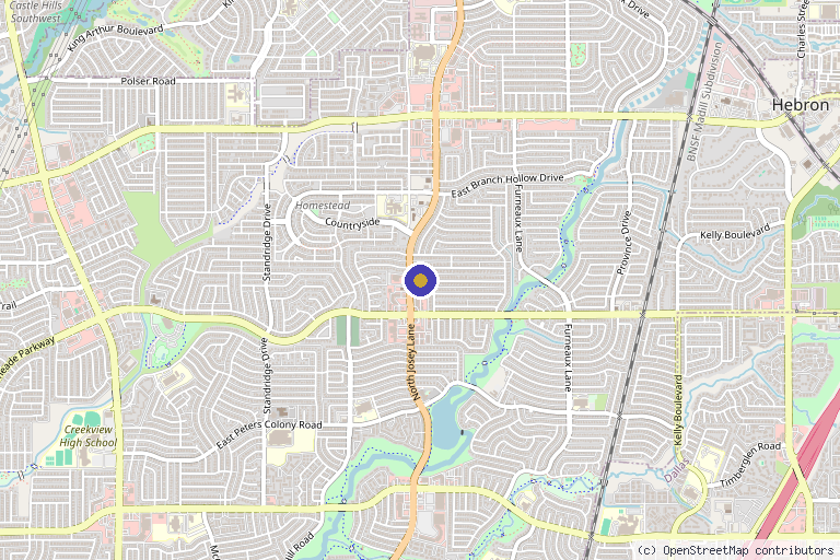 Map showing the location of LiveWell Med Solutions in Carrollton, TX