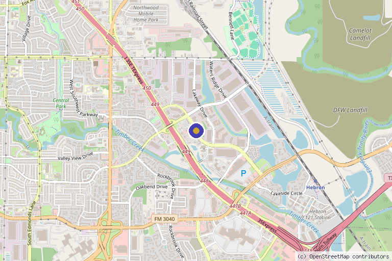 Map showing the location of Rathna Nuti, MD in Lewisville, TX
