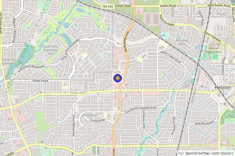 Map showing the location of InfusionMed | USA in Carrollton, TX