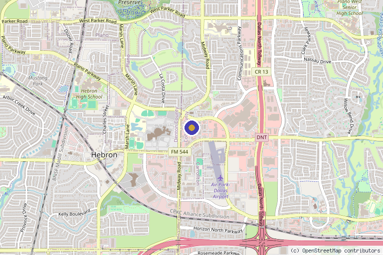 Map showing the location of Lift N Fill Aesthetics (LiftNFill) in Plano, TX