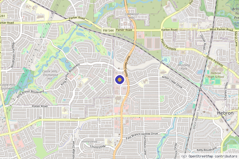 Map showing the location of Principal Stem Cell Therapy and Wellness Institute in Dallas, TX