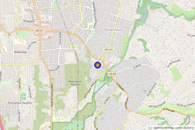 Map showing the location of Pure Health- Encinitas in Encinitas, CA