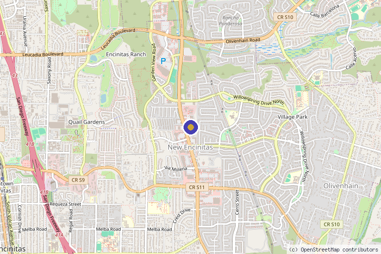 Map showing the location of Functional Medicine Specialists in Encinitas, CA