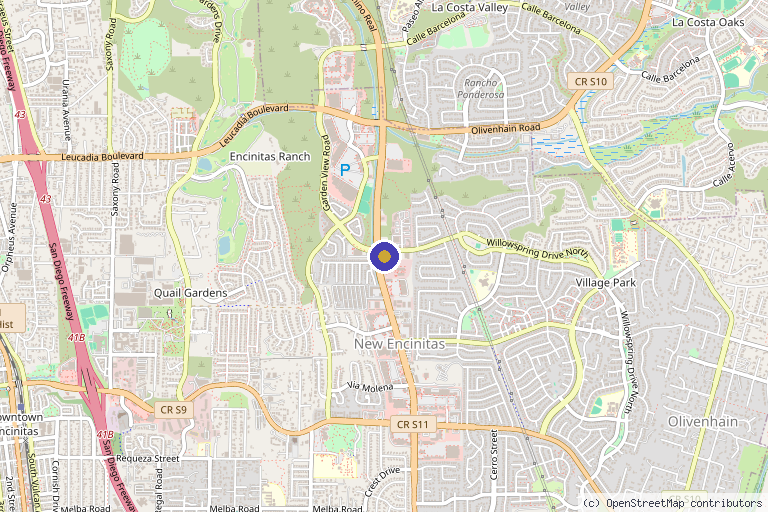Map showing the location of Image Spa MD in Encinitas, CA