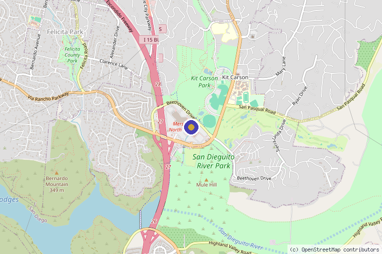 Map showing the location of Lean & Lovely Medical Aesthetics and Weight Loss | Kristin Beseke, MSN, APRN, FNP-BC in Escondido, CA