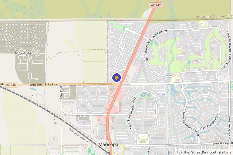 Map showing the location of Ritual Wellness MediSpa in Maricopa, AZ