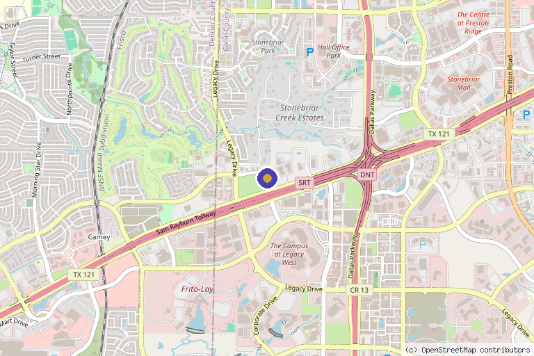 Map showing the location of RegenRx Medical in Dallas, TX