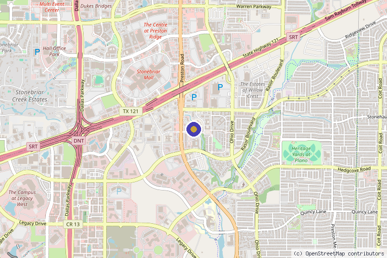 Map showing the location of S Glowic MedSpa in Plano, TX