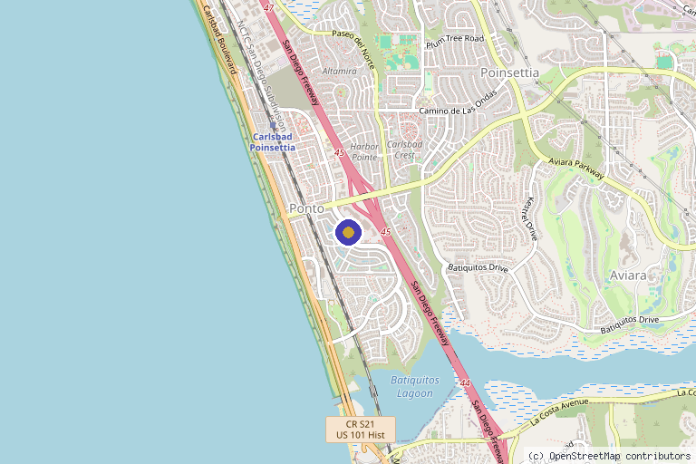 Map showing the location of ACELL & Platelet Rich Plasma in Carlsbad, CA