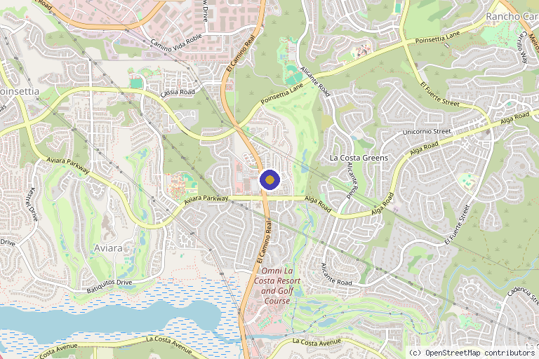 Map showing the location of REJUV Aesthetics & Wellness in Carlsbad, CA