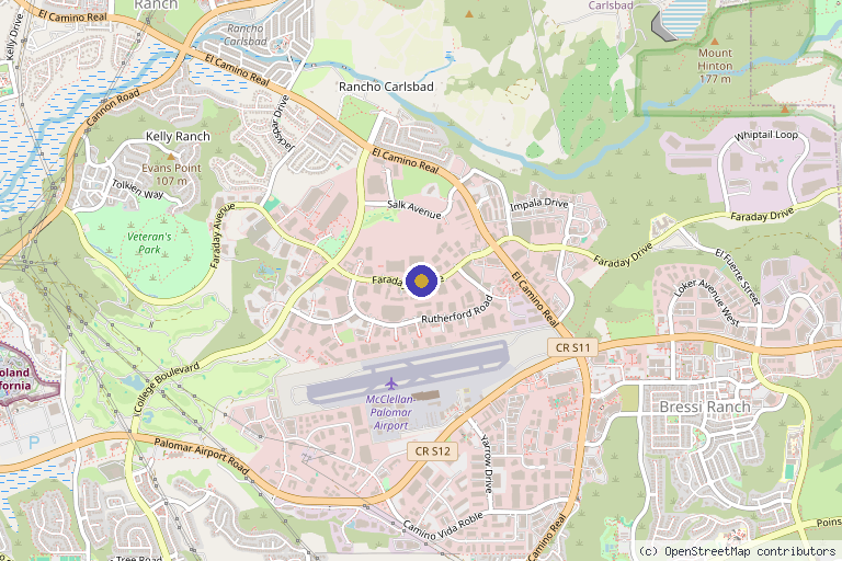 Map showing the location of Gen Rev Health in Carlsbad, CA