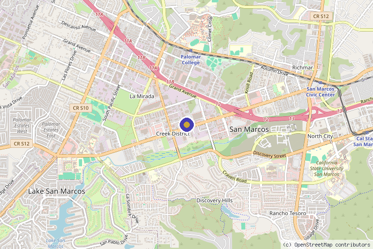 Map showing the location of Ignite Medical Group in San Marcos, CA