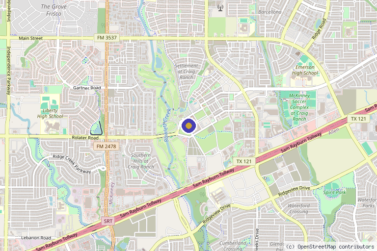 Map showing the location of Element Medical Aesthetics in McKinney, TX