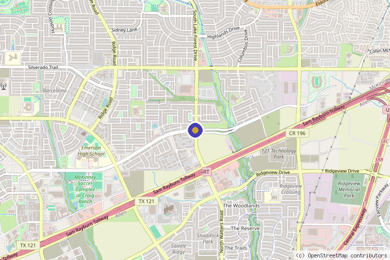 Map showing the location of MedSomma Regenerative Wellness & Aesthetics in McKinney, TX