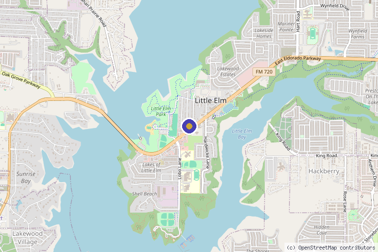 Map showing the location of Lymphedema Therapy Source in Little Elm, TX