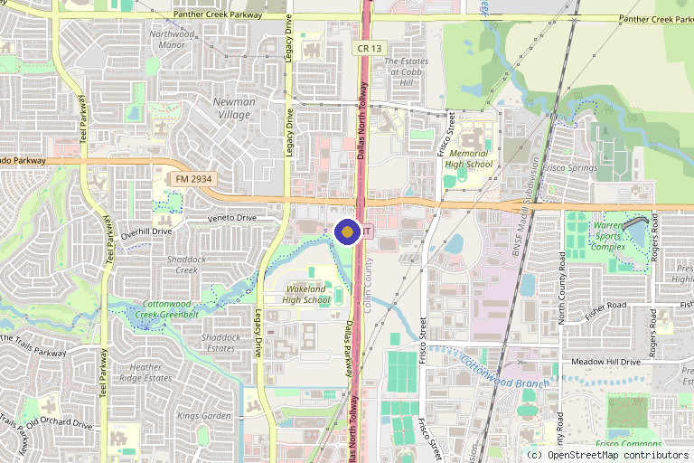 Map showing the location of Elisum Medspa in Frisco, TX