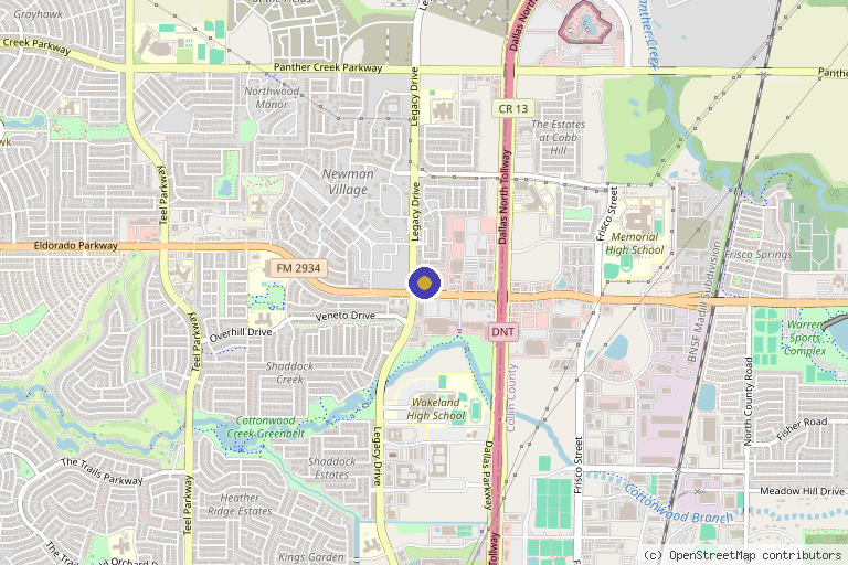 Map showing the location of Isla Skin and Wellness in Frisco, TX