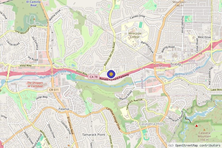 Map showing the location of Dermatology Specialists, Inc. in Oceanside, CA