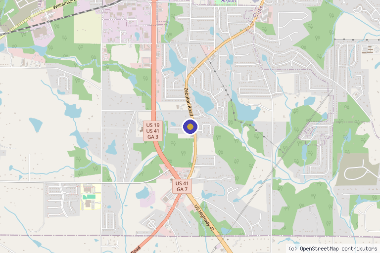 Map showing the location of Georgia Wellness Solutions in Griffin, GA