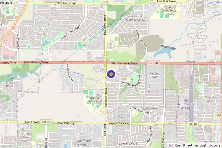 Map showing the location of Oasis Medical Clinic & Spa in McKinney, TX