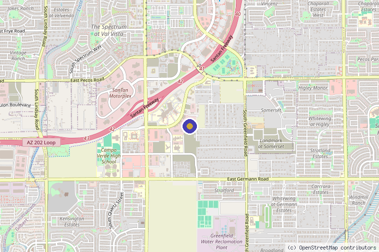 Map showing the location of Precision Artistry Medspa in Gilbert, AZ