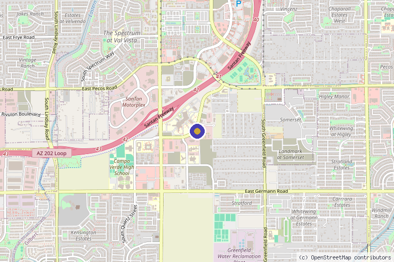 Map showing the location of Limitless Regen in Gilbert, AZ