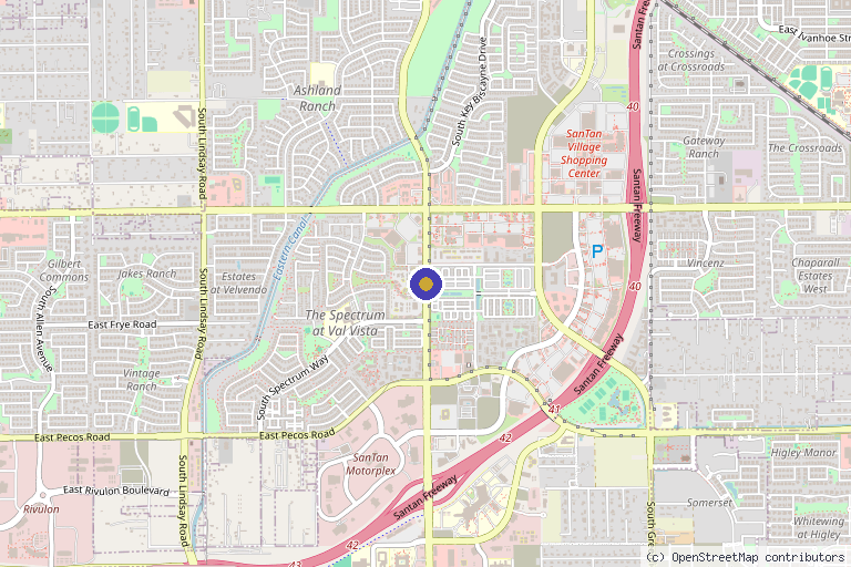 Map showing the location of Stem Cell Pro in Tucson, AZ