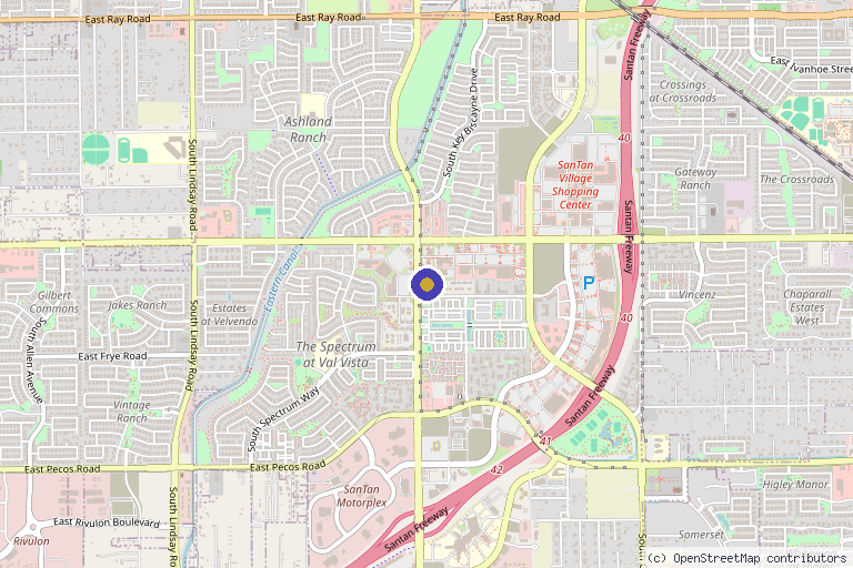 Map showing the location of AZ PRP Hair Therapy in Gilbert, AZ
