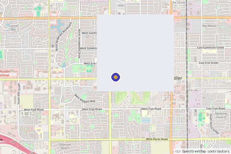 Map showing the location of Premier Functional Medicine in Chandler, AZ